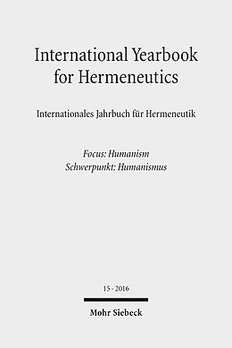 eBook (pdf) International Yearbook for Hermeneutics / Internationales Jahrbuch für Hermeneutik de 