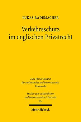 E-Book (pdf) Verkehrsschutz im englischen Privatrecht von Lukas Rademacher