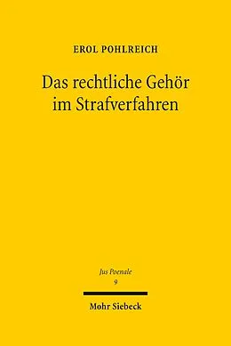 E-Book (pdf) Das rechtliche Gehör im Strafverfahren von Erol Pohlreich