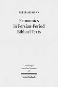 E-Book (pdf) Economics in Persian-Period Biblical Texts von Peter Altmann