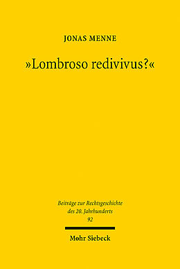 Leinen-Einband &quot;Lombroso redivivus?&quot; von Jonas Menne