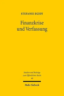 E-Book (pdf) Finanzkrise und Verfassung von Stefanie Egidy