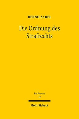 E-Book (pdf) Die Ordnung des Strafrechts von Benno Zabel