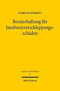 E-Book (pdf) Beraterhaftung für Insolvenzverschleppungsschäden von Florian Schmitt