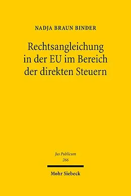 E-Book (pdf) Rechtsangleichung in der EU im Bereich der direkten Steuern von Nadja Braun Binder