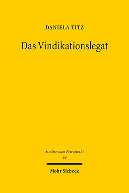 E-Book (pdf) Das Vindikationslegat von Daniela Titz