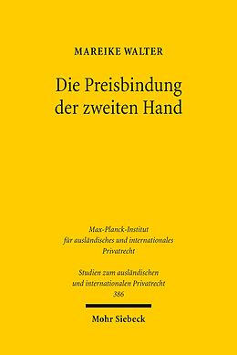 E-Book (pdf) Die Preisbindung der zweiten Hand von Mareike Walter