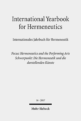 Couverture cartonnée International Yearbook for Hermeneutics / Internationales Jahrbuch für Hermeneutik de 