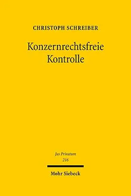 E-Book (pdf) Konzernrechtsfreie Kontrolle von Christoph Schreiber
