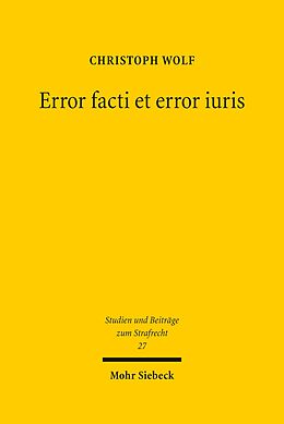 E-Book (pdf) Error facti et error iuris von Christoph Wolf