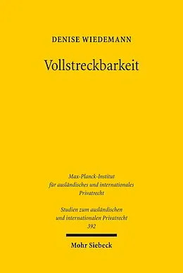 E-Book (pdf) Vollstreckbarkeit von Denise Wiedemann