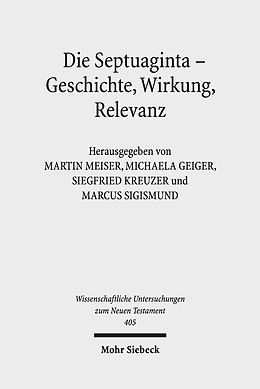 E-Book (pdf) Die Septuaginta - Geschichte, Wirkung, Relevanz von 