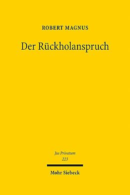 Leinen-Einband Der Rückholanspruch von Robert Magnus