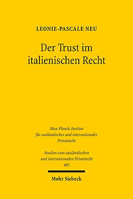 E-Book (pdf) Der Trust im italienischen Recht von Leonie-Pascale Neu