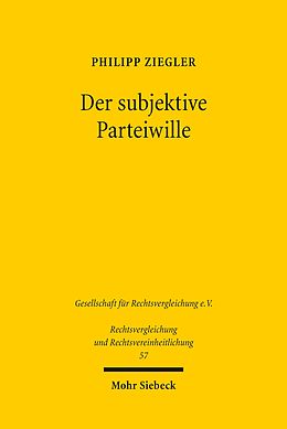 E-Book (pdf) Der subjektive Parteiwille von Philipp Ziegler