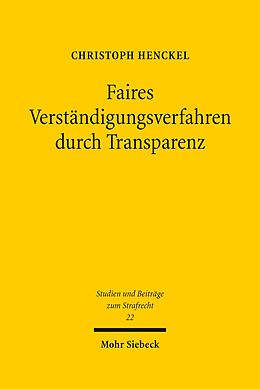 E-Book (pdf) Faires Verständigungsverfahren durch Transparenz von Christoph Henckel