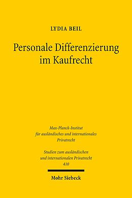 E-Book (pdf) Personale Differenzierung im Kaufrecht von Lydia Beil