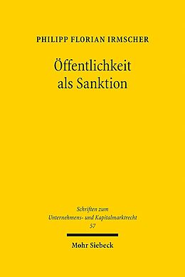 Leinen-Einband Öffentlichkeit als Sanktion von Philipp Florian Irmscher