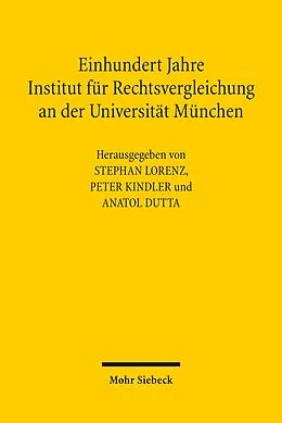 E-Book (pdf) Einhundert Jahre Institut für Rechtsvergleichung an der Universität München von 
