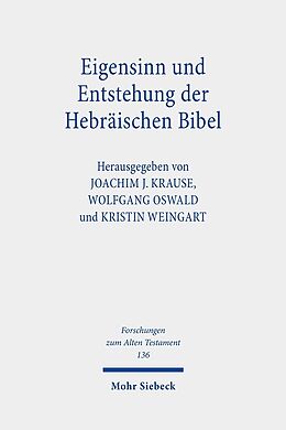 Leinen-Einband Eigensinn und Entstehung der Hebräischen Bibel von 