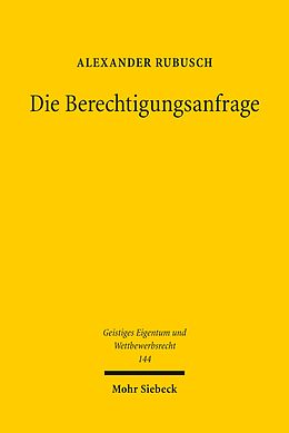 E-Book (pdf) Die Berechtigungsanfrage von Alexander Rubusch
