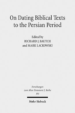 E-Book (pdf) On Dating Biblical Texts to the Persian Period von 