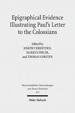 E-Book (pdf) Epigraphical Evidence Illustrating Paul's Letter to the Colossians von 