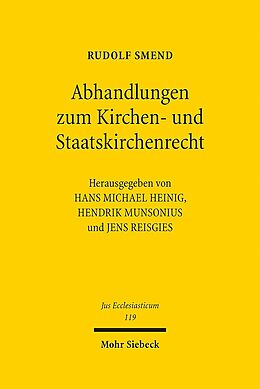 Leinen-Einband Abhandlungen zum Kirchen- und Staatskirchenrecht von Rudolf Smend