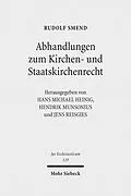 E-Book (pdf) Abhandlungen zum Kirchen- und Staatskirchenrecht von Rudolf Smend