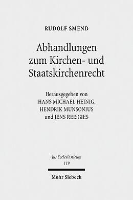 E-Book (pdf) Abhandlungen zum Kirchen- und Staatskirchenrecht von Rudolf Smend