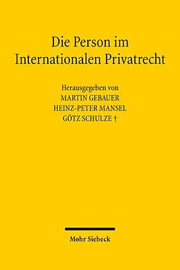 E-Book (pdf) Die Person im Internationalen Privatrecht von 