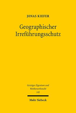 E-Book (pdf) Geographischer Irreführungsschutz von Jonas Kiefer