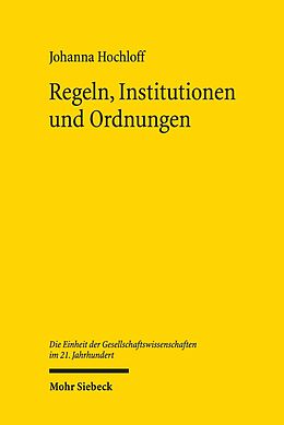 E-Book (pdf) Regeln, Institutionen und Ordnungen von Johanna Hochloff
