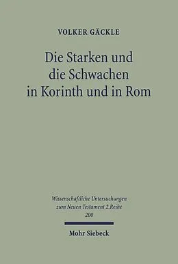 E-Book (pdf) Die Starken und die Schwachen in Korinth und in Rom von Volker Gäckle