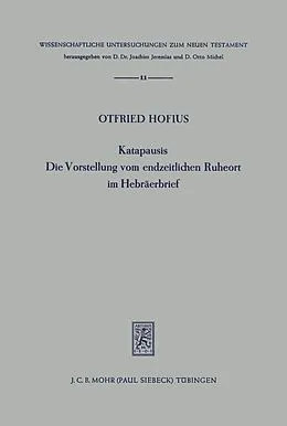 E-Book (pdf) Katapausis von Otfried Hofius