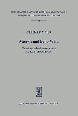 E-Book (pdf) Mensch und freier Wille von Gerhard Maier
