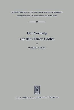 E-Book (pdf) Der Vorhang vor dem Thron Gottes von Otfried Hofius