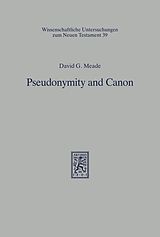 eBook (pdf) Pseudonymity and Canon de David G. Meade