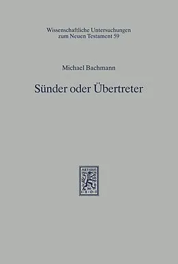 E-Book (pdf) Sünder oder Übertreter von Michael Bachmann