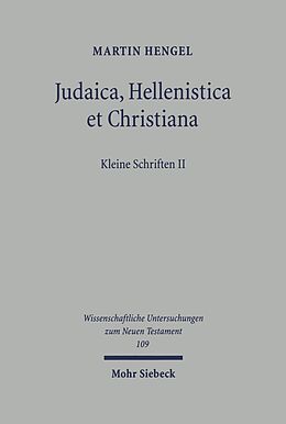 E-Book (pdf) Judaica, Hellenistica et Christiana von Martin Hengel