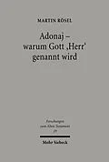E-Book (pdf) Adonaj - warum Gott "Herr" genannt wird von Martin Rösel