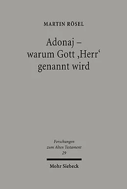 E-Book (pdf) Adonaj - warum Gott "Herr" genannt wird von Martin Rösel