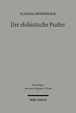 E-Book (pdf) Der elohistische Psalter von Claudia Süssenbach