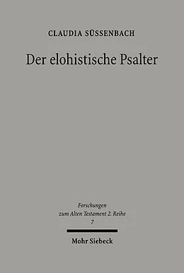 E-Book (pdf) Der elohistische Psalter von Claudia Süssenbach