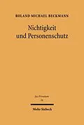 E-Book (pdf) Nichtigkeit und Personenschutz von Roland M. Beckmann