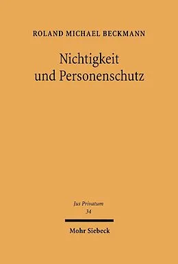 E-Book (pdf) Nichtigkeit und Personenschutz von Roland M. Beckmann