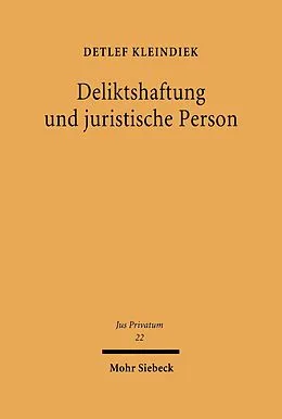 E-Book (pdf) Deliktshaftung und juristische Person von Detlef Kleindiek