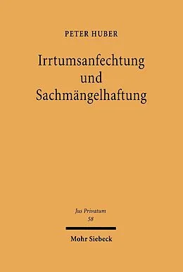 E-Book (pdf) Irrtumsanfechtung und Sachmängelhaftung von Peter Huber