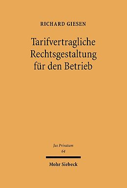 E-Book (pdf) Tarifvertragliche Rechtsgestaltung für den Betrieb von Richard Giesen