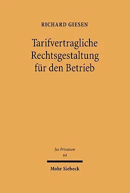E-Book (pdf) Tarifvertragliche Rechtsgestaltung für den Betrieb von Richard Giesen